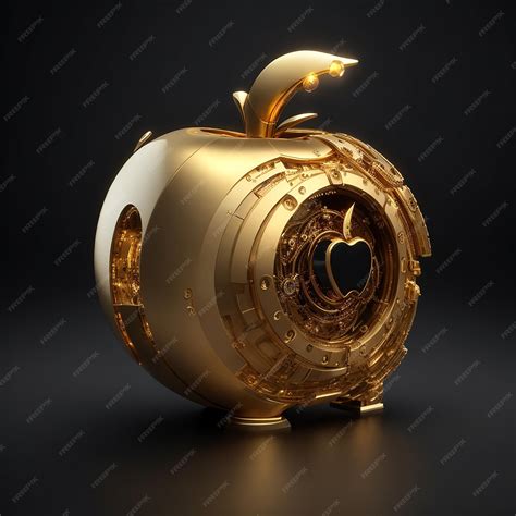 Premium AI Image | Apple logo golden