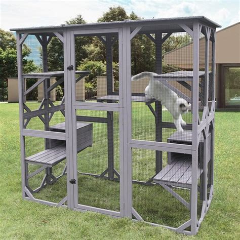 Tucker Murphy™ Pet Cat House Outdoor Catio Kitty Enclosure With Super ...