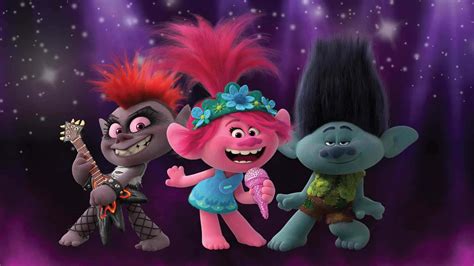 Download Trolls World Tour Barb Poppy And Branch Wallpaper | Wallpapers.com