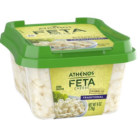 Athenos Feta Cheese Crumbles, Traditional Feta Cheese, 6 oz Tub - Walmart.com - Walmart.com