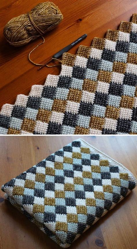 Entrelac Blanket - Free Crochet Pattern (Beautiful Skills - Crochet Knitting Quilting ...