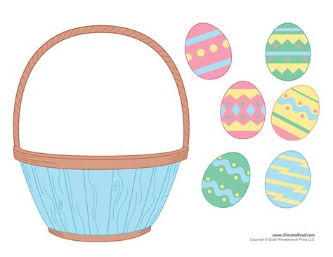 Easter Basket Template, Easter Basket Clipart & Easter Craft