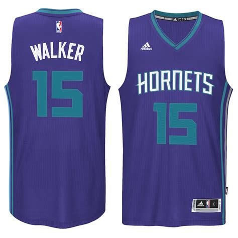 Men's Charlotte Hornets Kemba Walker adidas Purple Road Player Swingman ...