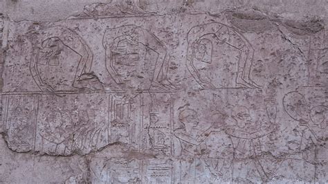 Ancient Wall Paintings In The Temple Of Hatshepsut, Egypt 23166123 Stock Video at Vecteezy