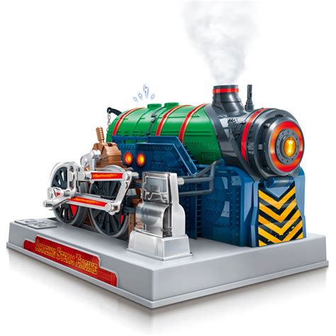 Playz Train Steam Engine Model Kit to Build for Kids with Real Steam ...