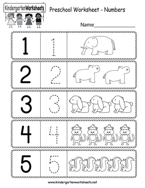 This is a preschool numbers worksheet. Kids can learn how to write numbers up to 5. You ...