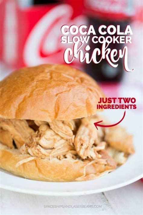 Easy Coca-Cola + BBQ Slow Cooker Chicken - Spaceships and Laser Beams