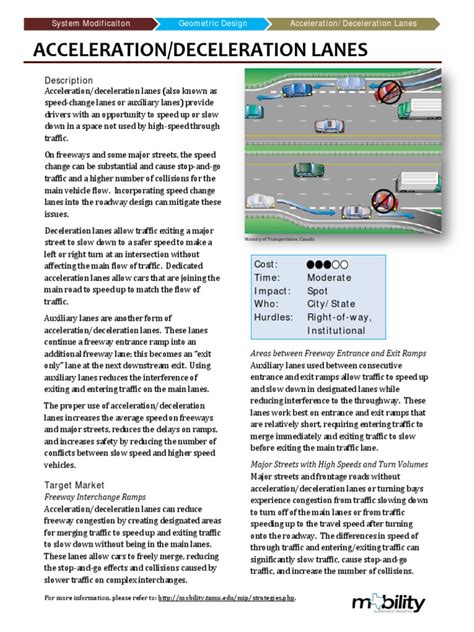 Acceleration Deceleration Lanes 4 PG | PDF | Traffic | Lane