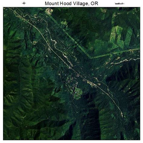 Aerial Photography Map of Mount Hood Village, OR Oregon