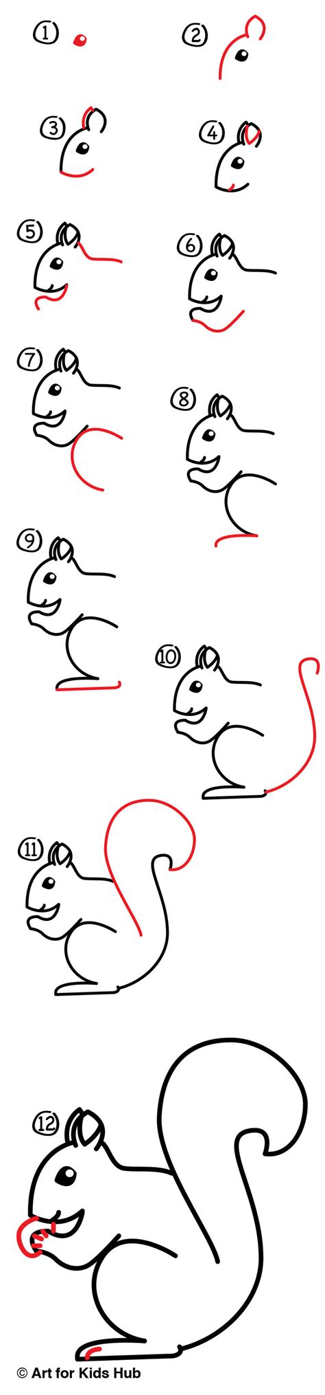 How To Draw A Squirrel + SYA - Art For Kids Hub