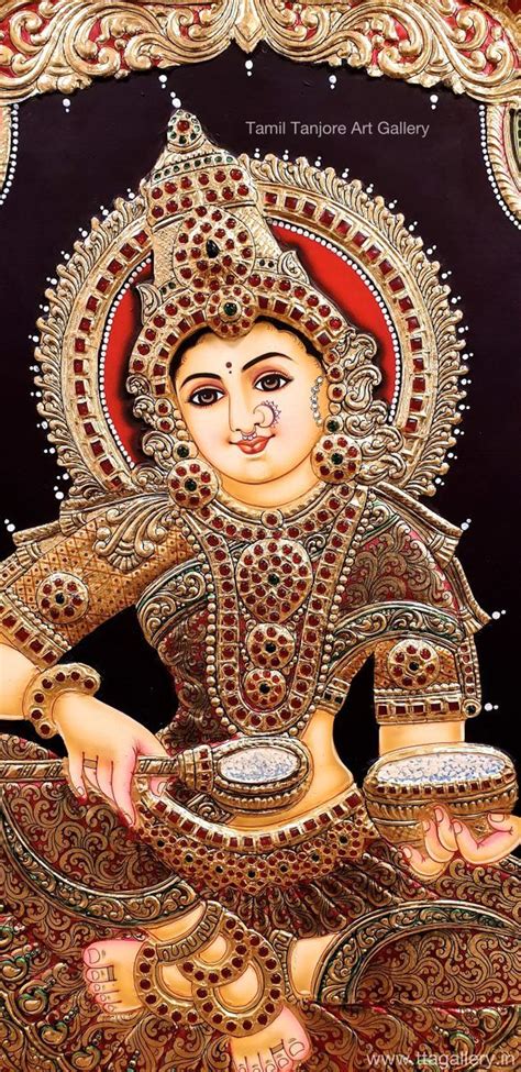 Annapoorani Red Tanjore Painting | Tanjore painting, Mysore painting, Indian art paintings