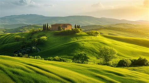 Tuscany Wallpaper (Rolling hills, European landscape) #16282