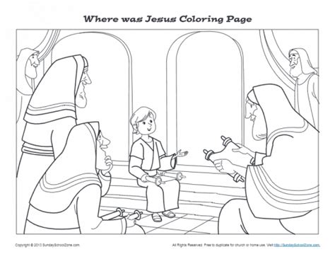 Where was Jesus? | Printable Bible Coloring Pages and Activities