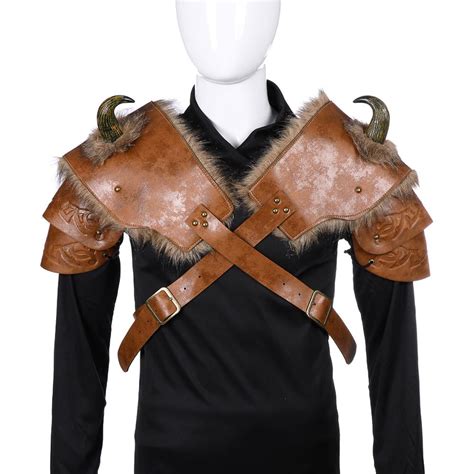 Viking Shoulder Armor with Horn [Best Price] – Viking Clothing