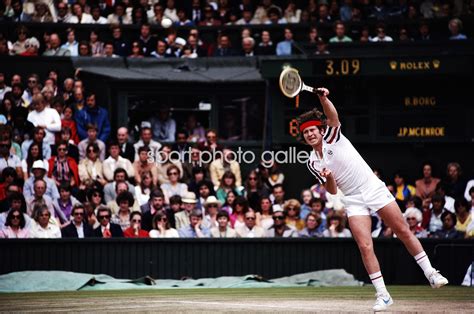 John McEnroe serves v Bjorn Borg Wimbledon Final 1980 Images | Tennis Posters