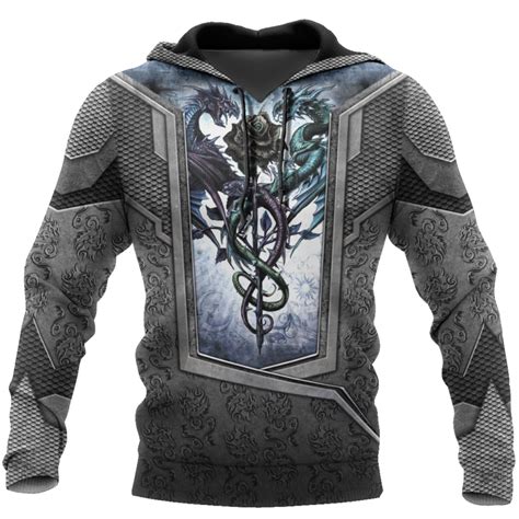 Men Hoodie3D Tattoo and Dungeon Dragon Hoodie - RobinPlaceFabrics