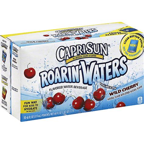 Capri Sun Roarin' Waters Wild Cherry Waterfall Flavored Water Beverage ...