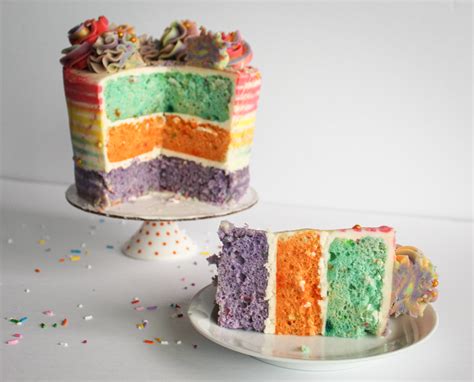 Cake Details: Rustic Rainbow Striped Cake - Sprinkles + Scribbles