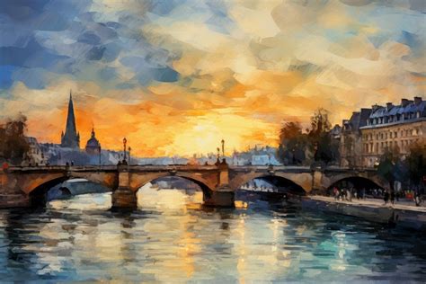 Pont neuf outdoors painting bridge. | Free Photo Illustration - rawpixel