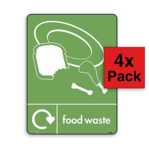 Food Waste Bin StickerSign – WRAP, Self Adhesive Vinyl [A6 100mm x ...