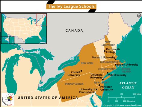 Where are the Ivy League schools located? - Answers