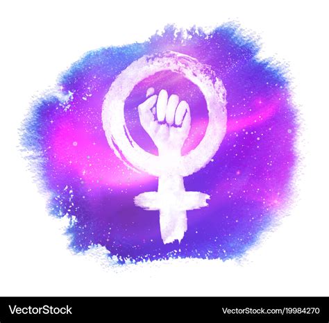 Women protest feminism symbol Royalty Free Vector Image