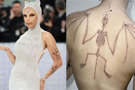 Doja Cat Reveals Massive “Bat Skeleton” Back Tattoo