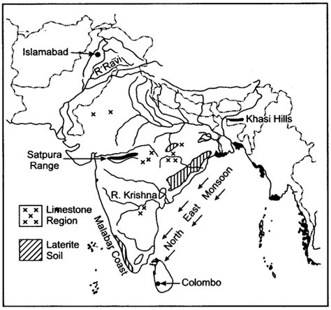 Map of India Class 10 ICSE Questions and Answers - A Plus Topper