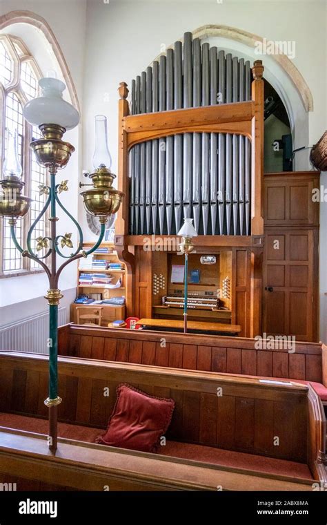 Interior of the Old English Parish Church of St Mary and St Gabriel in ...