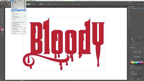 Blood Text Effect in Illustrator | Design Bundles