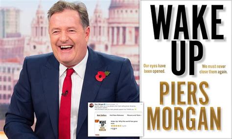 Piers Morgan celebrates as his book 'Wake Up'