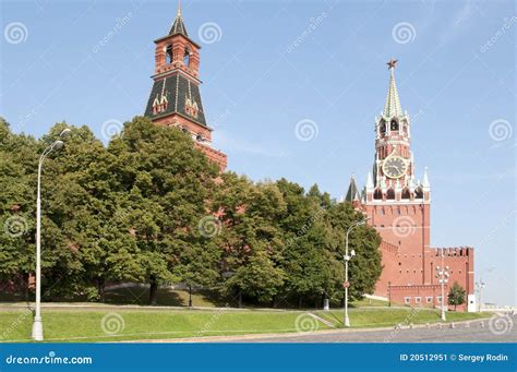 Moscow Kremlin Towers stock image. Image of scene, road - 20512951