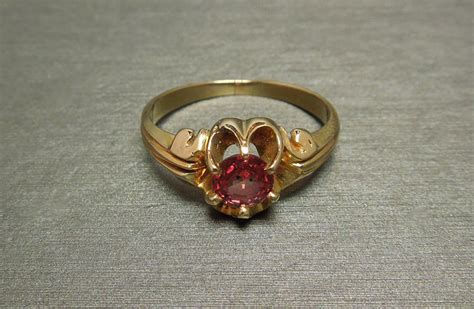 Victorian Buttercup 0.75ct Padparadscha Sapphire Engagement Ring