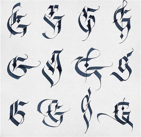 Magnificent "G"s by @alexshimanov. The options with #honestlettering are endless!! :) Gothic ...