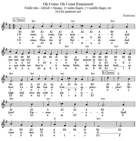 O Come O Come Emmanuel Chords