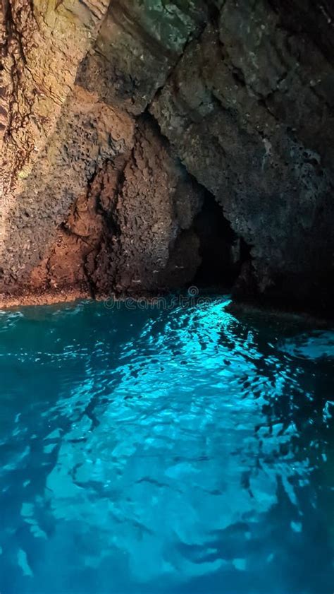 Taormina - Sea Cave Blue Grotto (Grotta Azzurra) Near Isola Bella in Taormina, Sicily, Italy ...