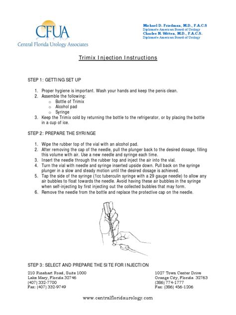 Trimix Injection Instructions | Syringe | Medicine