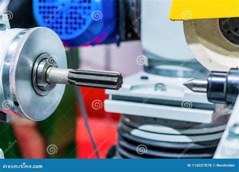 CNC machine tool grinding. stock photo. Image of iron - 116037878