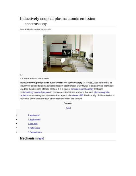 (DOC) Inductively Coupled Plasma Atomic Emission Spectroscopy - DOKUMEN.TIPS