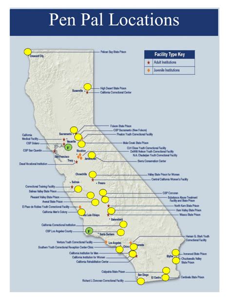 California State Prisons Map - Printable Map