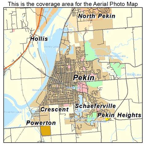 Aerial Photography Map of Pekin, IL Illinois