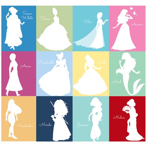 Disney Princesses Silhouette at GetDrawings | Free download