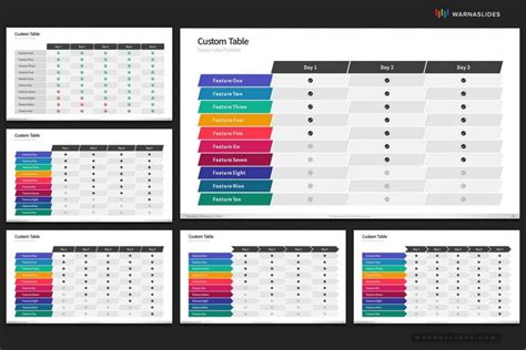 Tables PowerPoint Template - PowerPoint Slide Master Templates ...