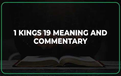 1 Kings 19 Meaning and Commentary - Scripture Savvy