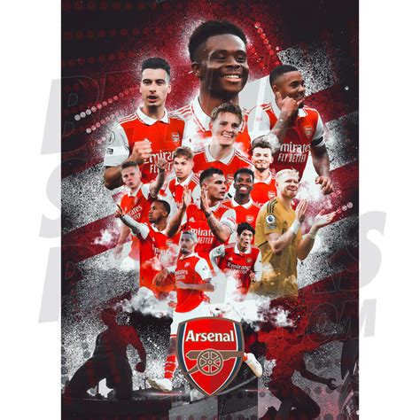 Buy this Arsenal 2022-23 Players Collage Poster online!