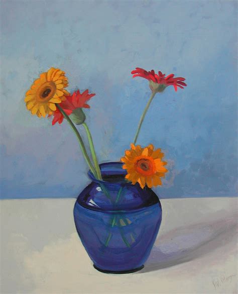 Red and Yellow Gerbera Daisies Painting by Eva Wittlinger - Fine Art America