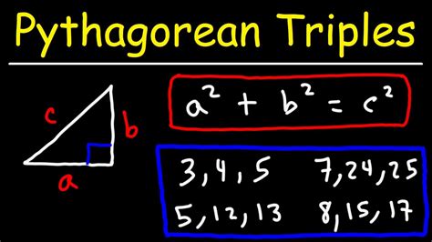 Pythagorean Triples Formula