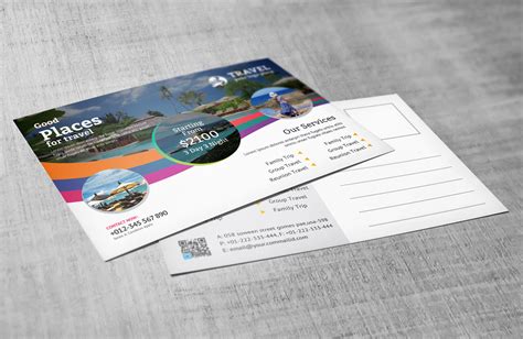 Travel Postcard Design · Premium Graphic Design Templates