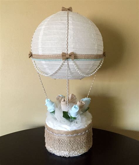 Hot Air Balloon Baby Shower Table Centerpiece Nursery Déc… | Hot air balloon baby shower ...