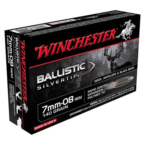 Winchester Ballistic Silvertip 7mm-08 Remington 140gr Ballistic ...